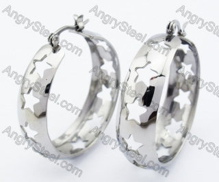 Stainless Steel Stars Earrings - KJE320043