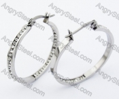 Stainless Steel Stone Earrings - KJE320060