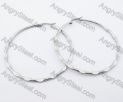 Stainless Steel Line Earrings - KJE320074