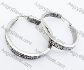 Stainless Steel Stone Earrings - KJE320066