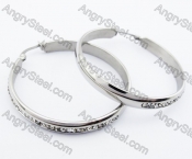 Stainless Steel Stone Earrings - KJE320067