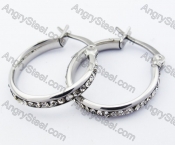 Stainless Steel Stone Earrings - KJE320069