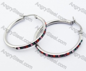 Stainless Steel Colourful Stone Earrings - KJE320071