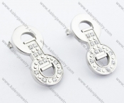 Stainless Steel Stone Earrings - KJE050738