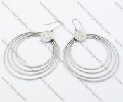 Stainless Steel Line Earrings - KJE050775