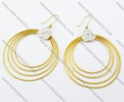 Stainless Steel Line Earrings - KJE050778