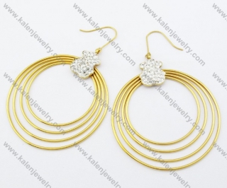 Stainless Steel Line Earrings - KJE050780