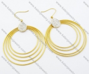 Stainless Steel Line Earrings - KJE050782