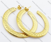 Stainless Steel Line Earrings - KJE050788