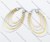 Stainless Steel Line Earrings - KJE050789