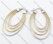 Stainless Steel Line Earrings - KJE050795