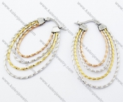 Stainless Steel Line Earrings - KJE050797