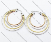 Stainless Steel Line Earrings - KJE050804