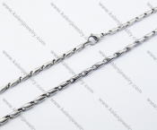 600×4mm Stainless Steel Stamping Necklaces - KJN150061