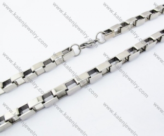 555×8mm Stainless Steel Stamping Necklaces - KJN150125