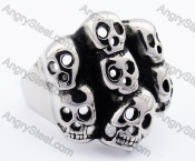 Stainless Steel Skull Ring - KJR330001