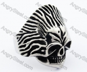 Stainless Steel Death Skull Ring - KJR330004