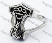 Stainless Steel Thor Hammer Ring - KJR330008