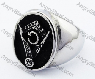 Stainless Steel Freemason / Masonic Ring - KJR330009