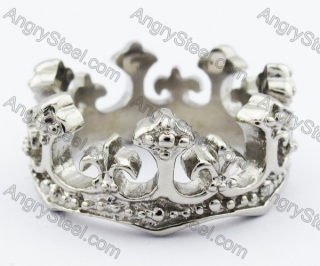 Stainless Steel Crown Ring - KJR330013