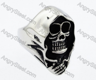 Stainless Steel Messenger of Death Skull Ring - KJR330018