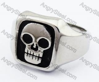 Stainless Steel Skull Ring - KJR330019