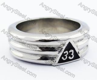 Stainless Steel NO. 33 Triangle Ring - KJR330027