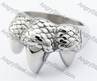 Stainless Steel Bear Claw Ring - KJR330039