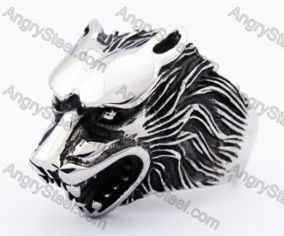 Stainless Steel Wolf Ring - KJR010130