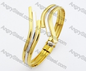 Gold Stainless Steel Bangle For Women - KJB200116