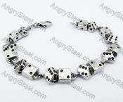 Stainless Steel Dice Bracelet - KJB170066