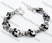 Stainless Steel Skull Bracelet - KJB170070