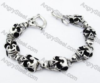 Stainless Steel Skull Bracelet - KJB170070