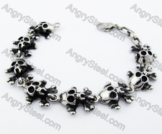 Stainless Steel Skull Bracelet - KJB170071