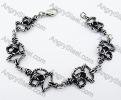 Stainless Steel Skull Bracelet - KJB170078