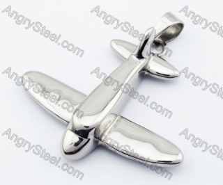 Smooth Stainless Steel Aircraft Pendant - KJP330014