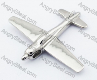 Smooth Stainless Steel Aircraft Pendant - KJP330015