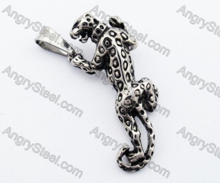Stainless Steel Leopard Pendant - KJP330023