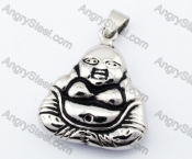 Stainless Steel Maitreya Buddha Pendant - KJP330033