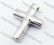 Smooth Stainless Steel Cross Pendant - KJP330034