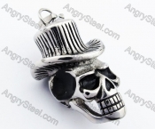 Stainless Steel Skull Jazz Pendant - KJP330058