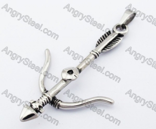 Stainless Steel Bow and Arrow Pendant - KJP330066
