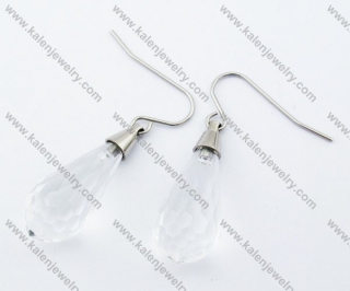 Stainless Steel Stone Earrings - KJE050847