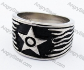 Stainless Steel Star Ring - KJR330045