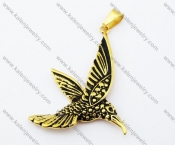 Gold Plating Stainless Steel Eagle Pendant - KJP051088