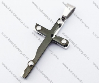 Black Plating Stainless Steel Cross Pendants - KJP051122