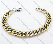 205×11mm Stainless Steel Gold Plating Bracelet - KJB100052