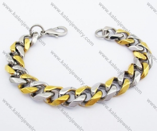 225×14mm Stainless Steel Gold Plating Bracelet - KJB100054