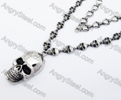 Big & Heavy Stainless Steel Skull Necklace - KJN170020