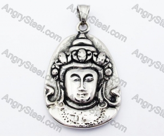 Stainless Steel Bodhisattva Buddha Pendant - KJP170142